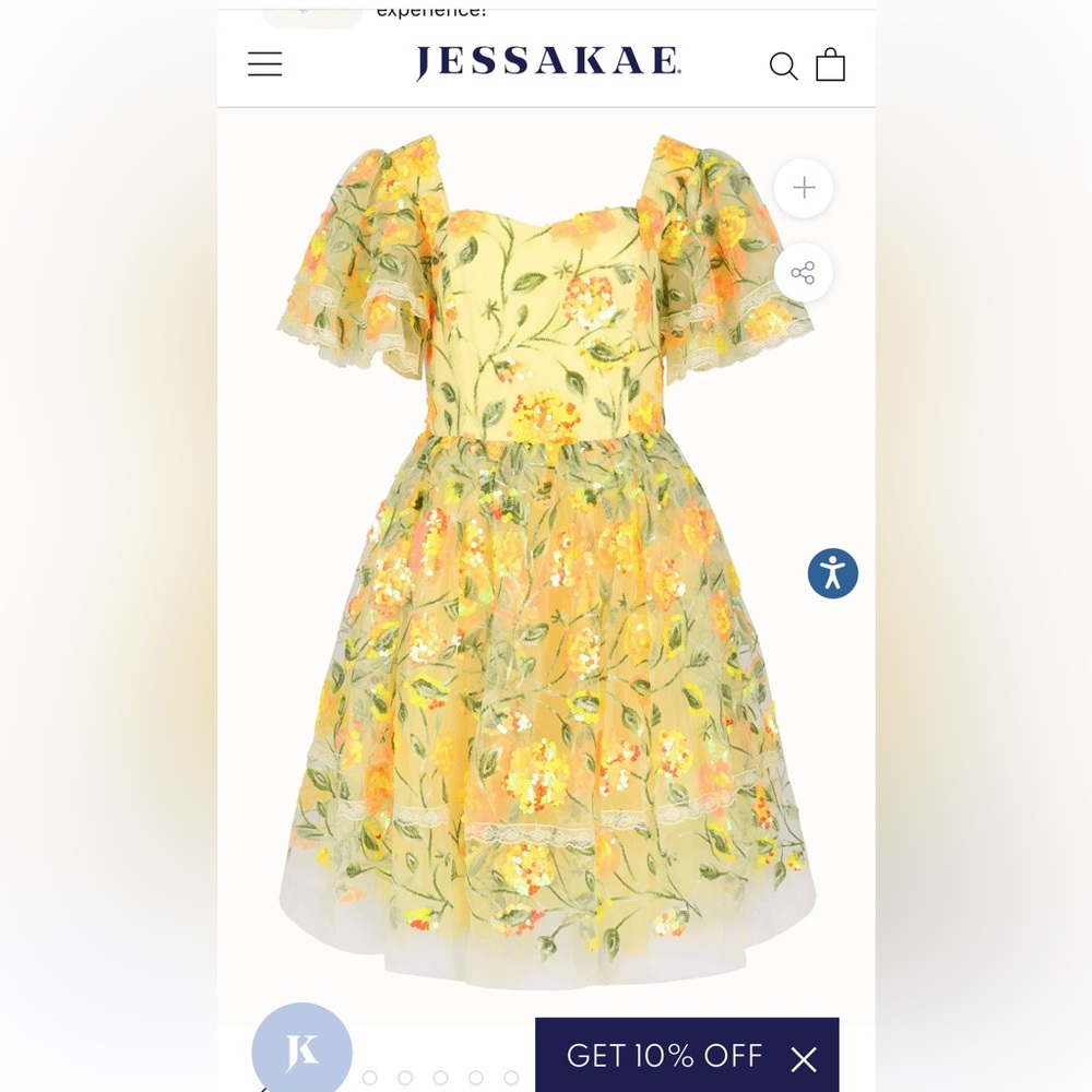 NWT yellow bramble JessaKae Dress